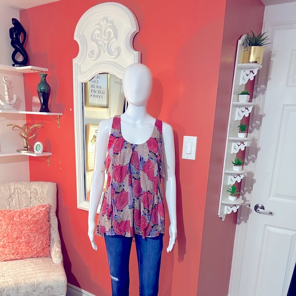 BEAUTIFUL, DIANE von FURSTENBERG blouse Multicoloured and sleeveless, size M - Picture 4 of 16